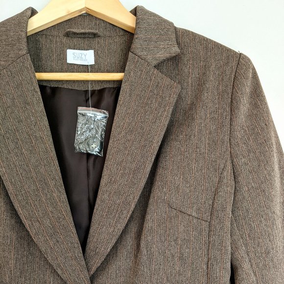 NWT Suzy Shier Herringbone Blazer - Picture 5 of 9